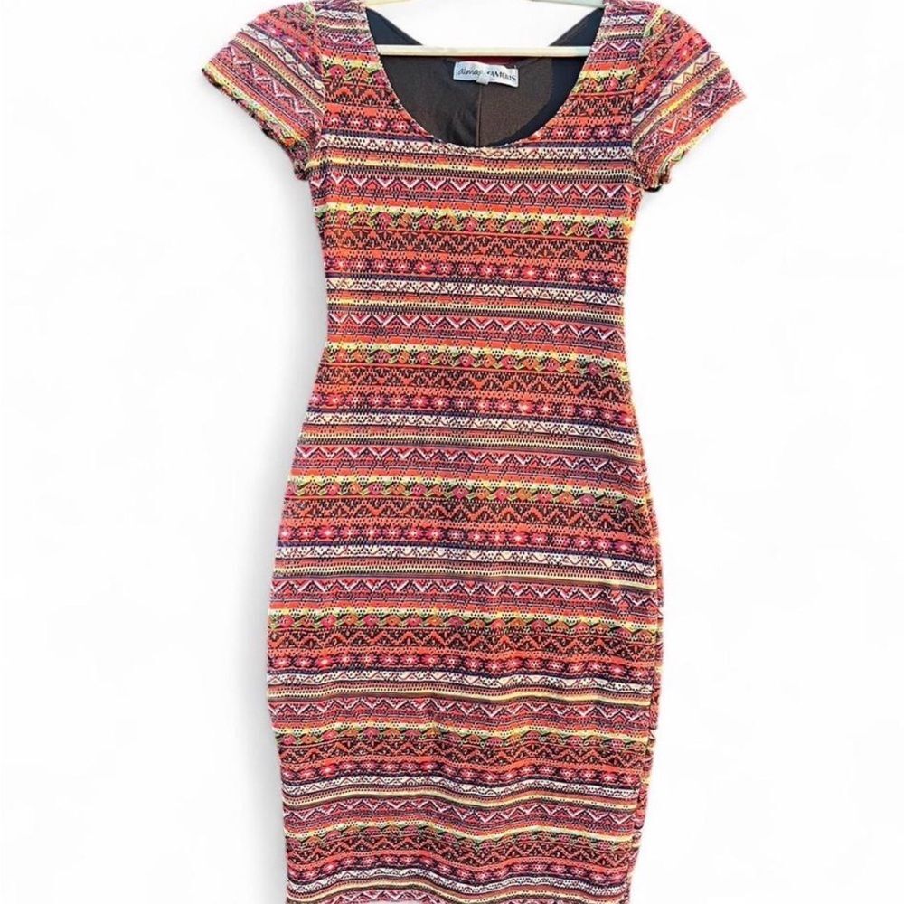 Almost Famous Multicolor Patterned Midi Dress